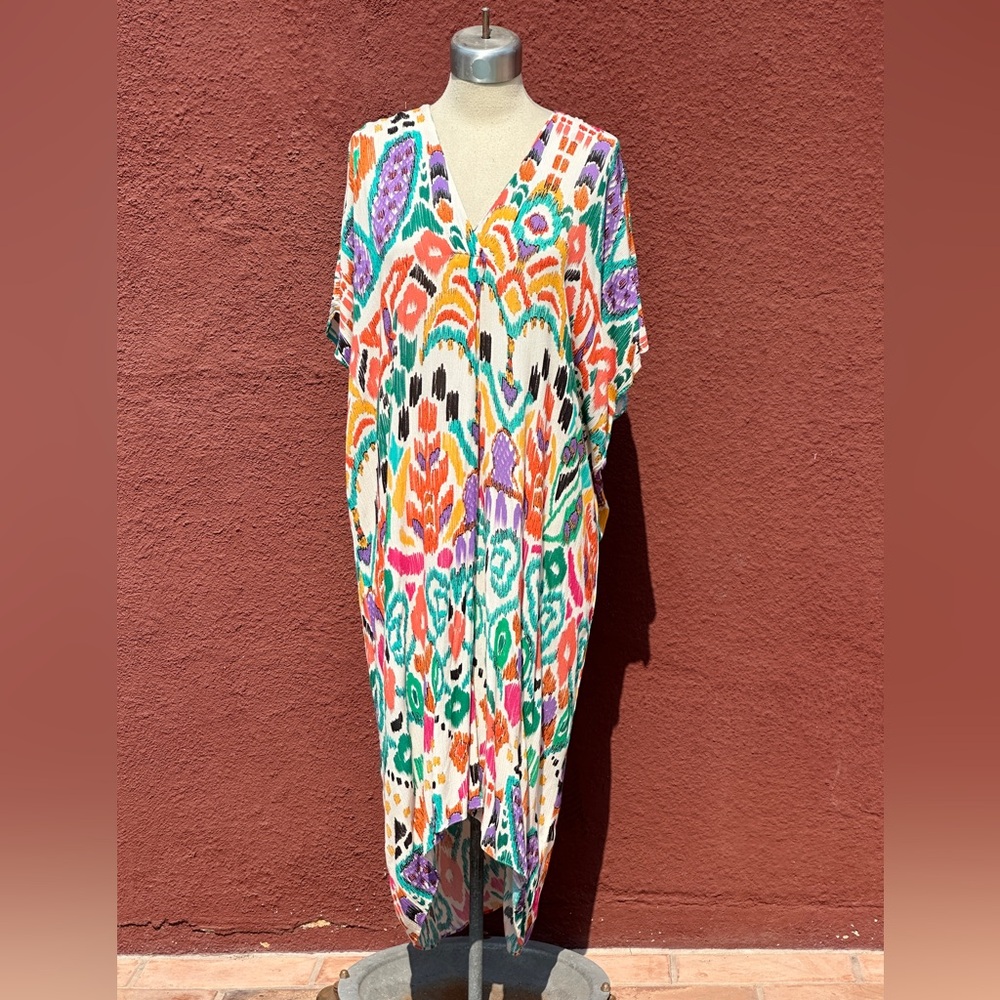 Zara Tribal Caftan Fluid Size Dress